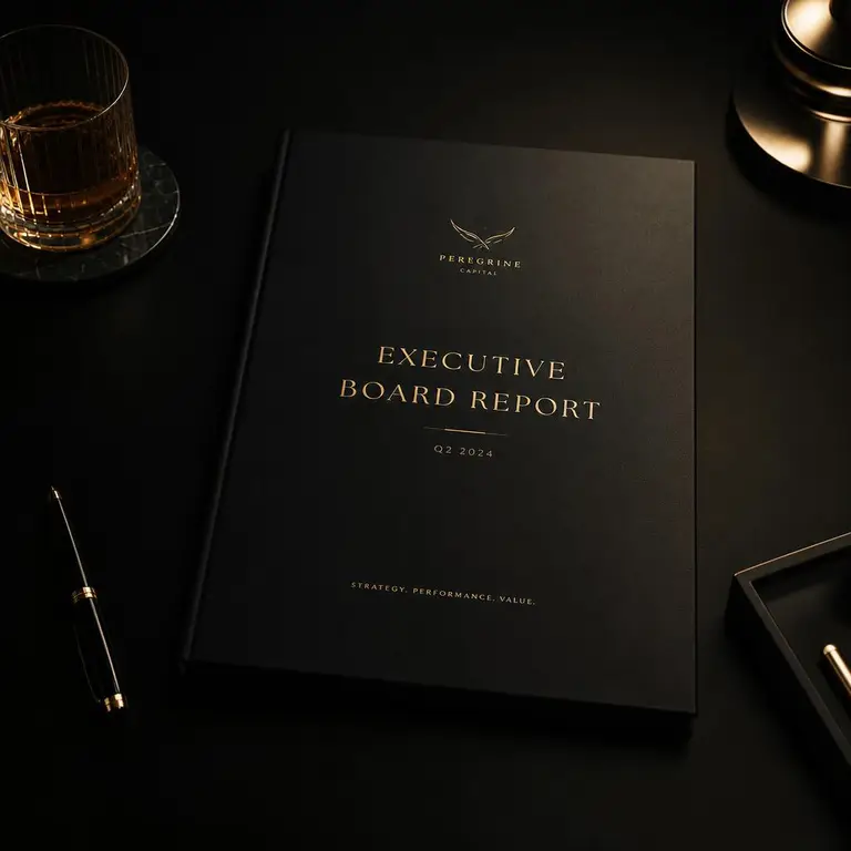 Illustration of a weekly marketing review report with decisions and evidence